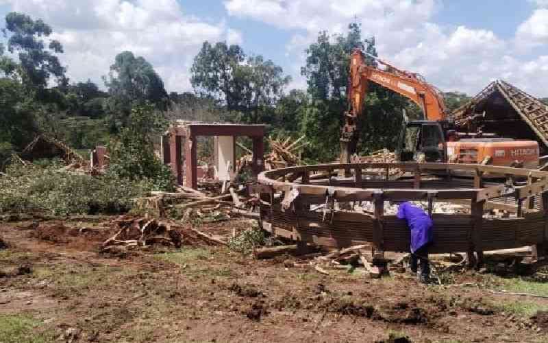 Bomas of Kenya demolition for renovations on April 16, 2025.