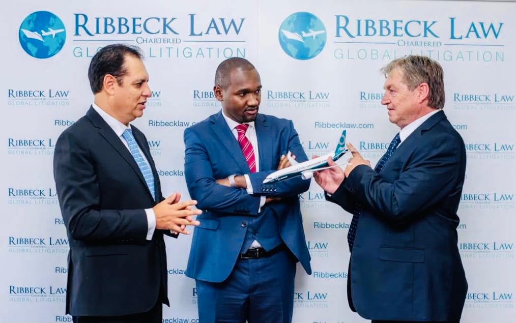 Ribbeck Law Chartered Founding Partner Manuel von Ribbeck (left) In Kenya. March 2021.