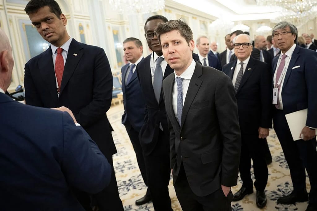 OpenAI CEO Sam Altman accompanied Donald Trump and other business leaders during the president's trip to Riyadh