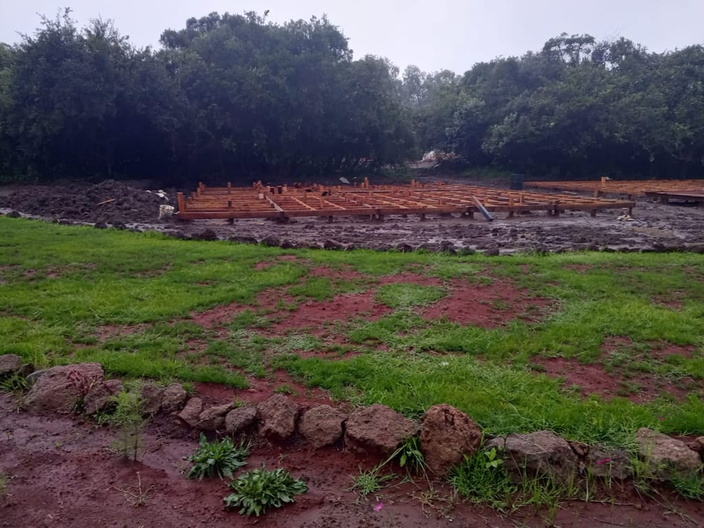 Ongoing construction of the hotel inside Ngong Forest.