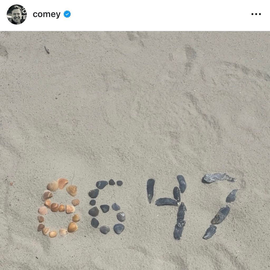 "Cool shell formation," Comey commented before deleting the post