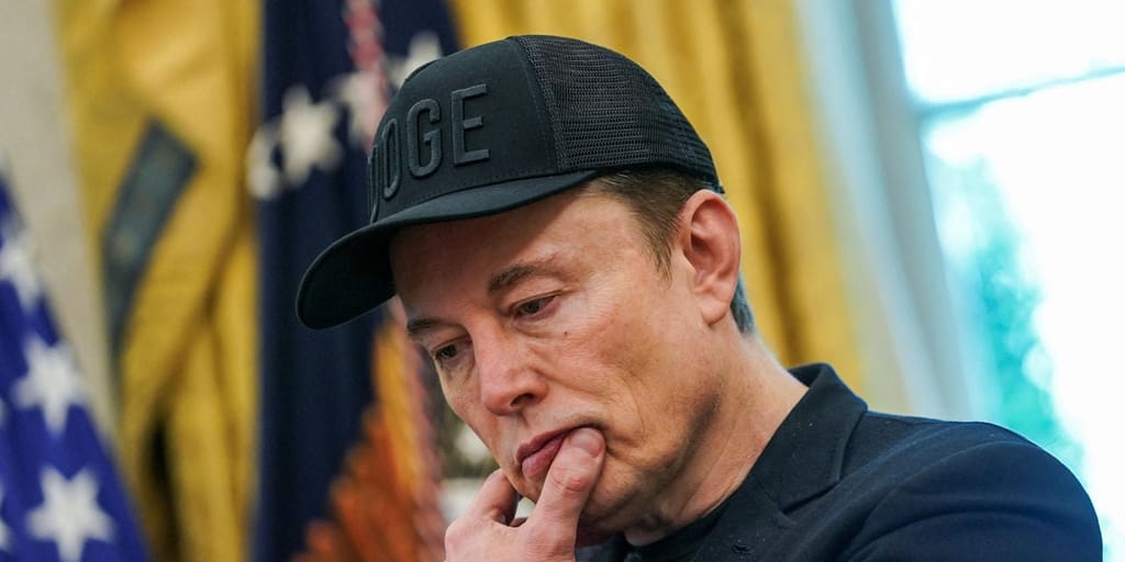 Elon Musk reacts during a press conference with US President Donald Trump (not pictured), at the White House in Washington, DC, US, May 30, 2025. Photo credit: Reuters