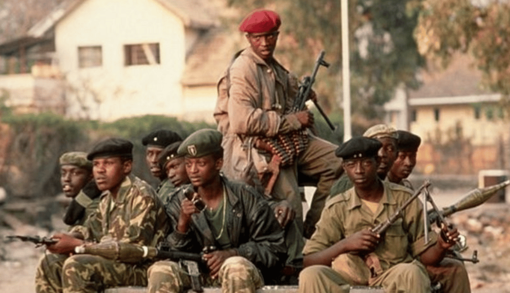 An image illustrating violence in Darfur
