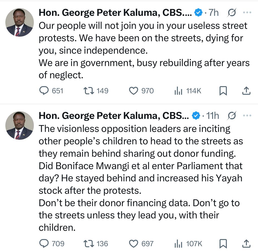 A screenshot of Kaluma’s X Post.