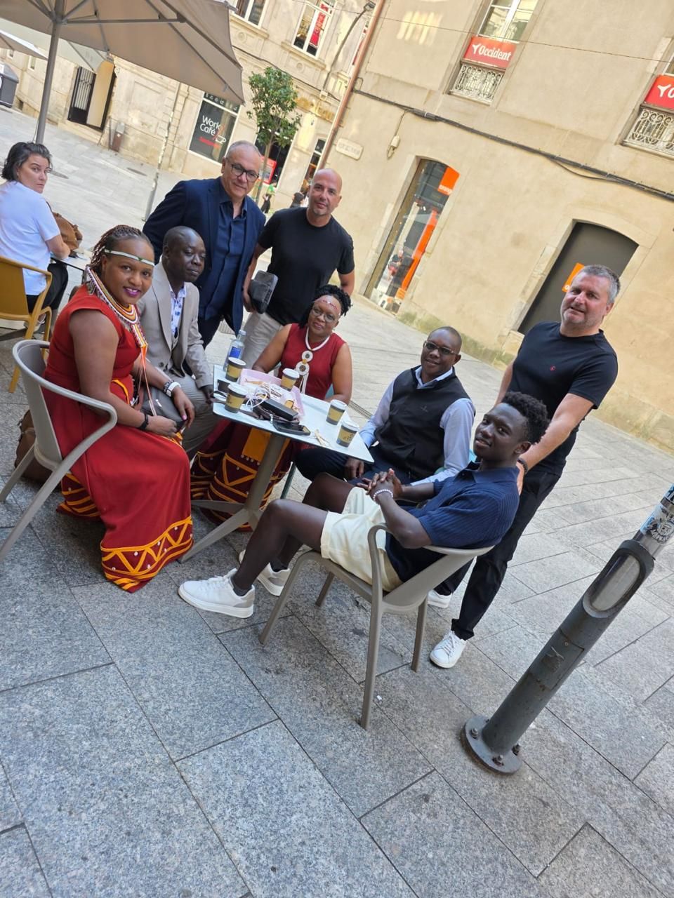 Aldrine Kibet, his parents and representatives in Spain. The Kenyan youngster is set to join La Liga outfit Celta Vigo.