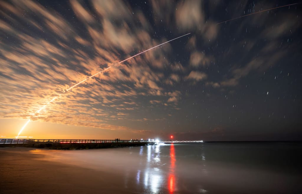 The sheer number of Starlink satellites, and their proximity to Earth, provides fast and reliable internet connectivity even in remote locations. Here, a SpaceX rocket in February carries Starlink satellites into space from Cape Canaveral. REUTERS/Sam Wolfe