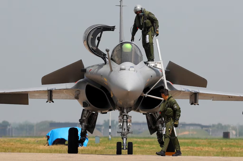 An Indian Air Force pilot gets out of a Rafale fighter jet during its induction ceremony at an air force station in Ambala, India, September 10, 2020. REUTERS