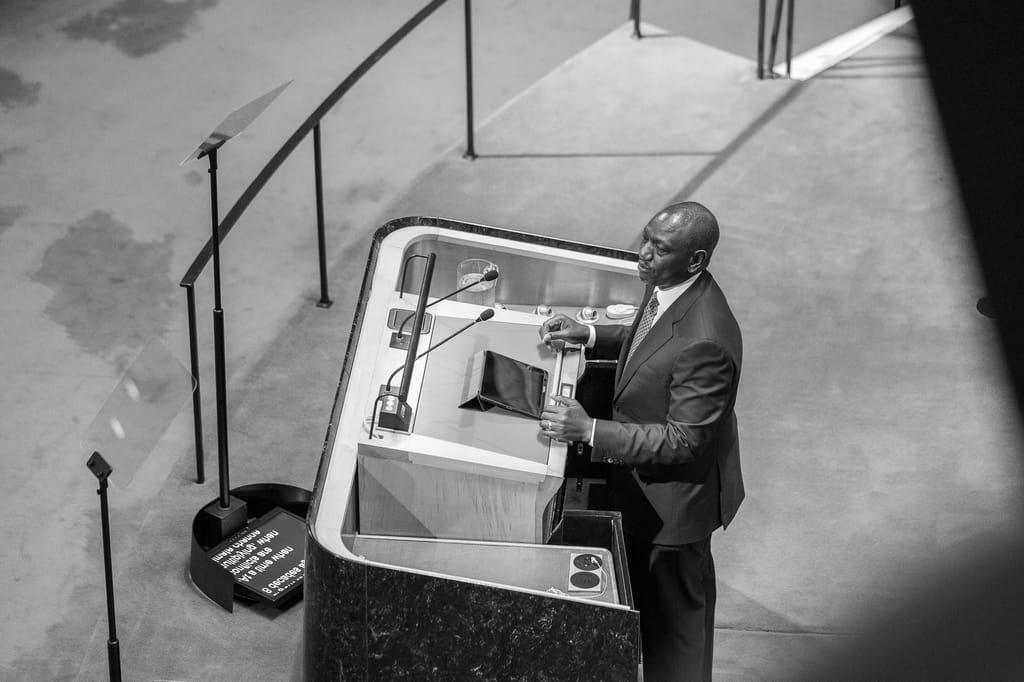 President William Ruto delivering his address at UNGA, New York.