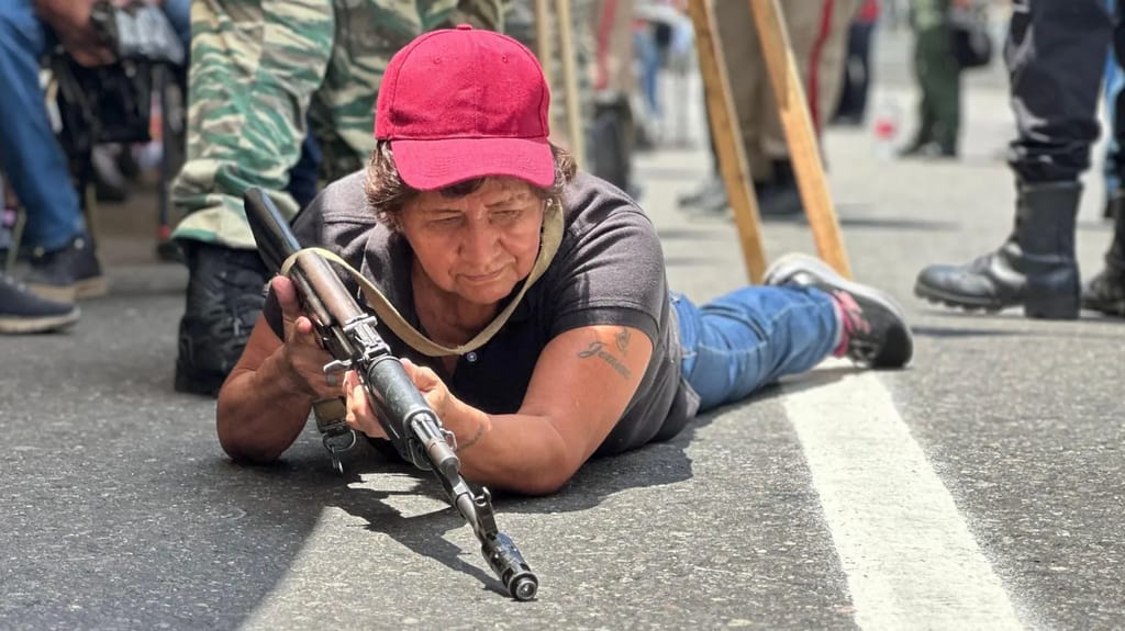 Many of those training with the militia said they had never handled a weapon