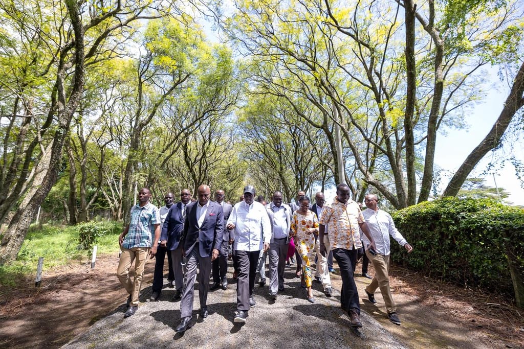 President William Ruto with KANU Chairman Gideon Moi and other leaders in Baringo October 10, 2025.