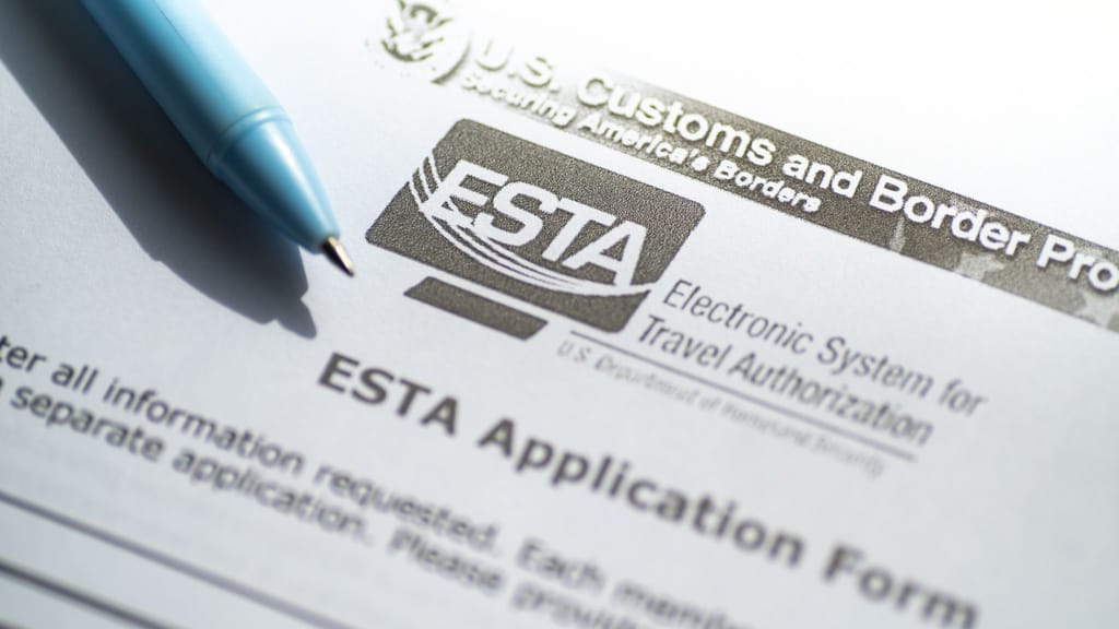 Image: An ESTA application form. Pic: iStock