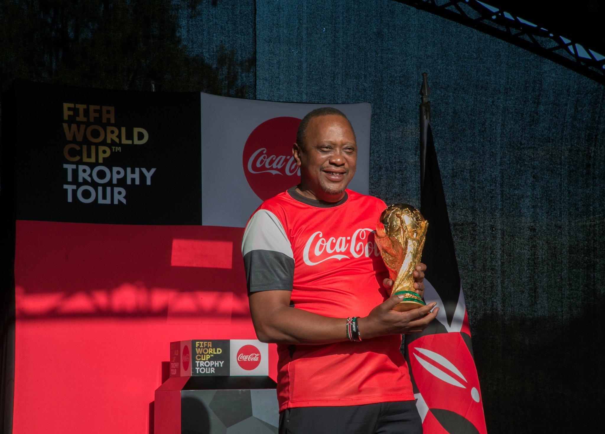 FIFA World Cup Trophy Landed In Kenya And No Footballer Was Lined Up By Organizers To Receive It But Only Socialites.