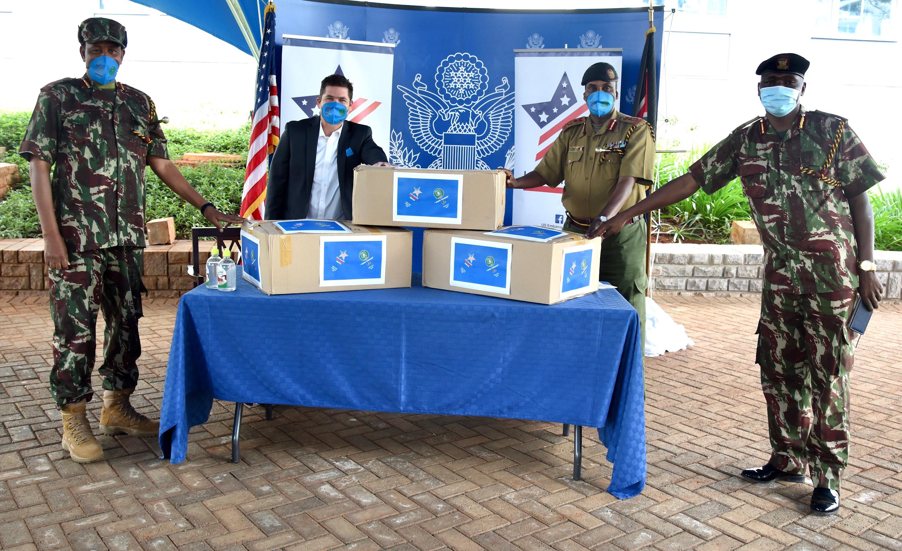United States Donates Facemasks to the Kenyan Border Police Unit