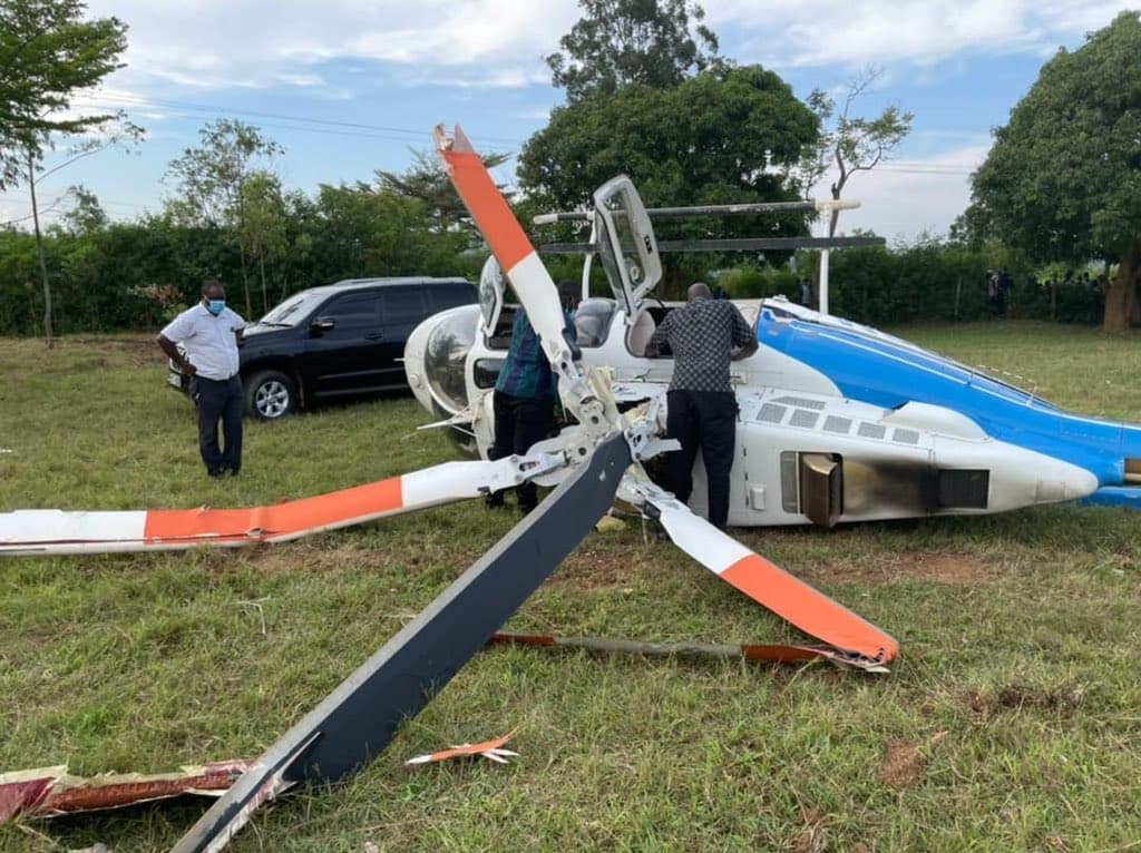 Raila’s Chopper Crashes In Siaya
