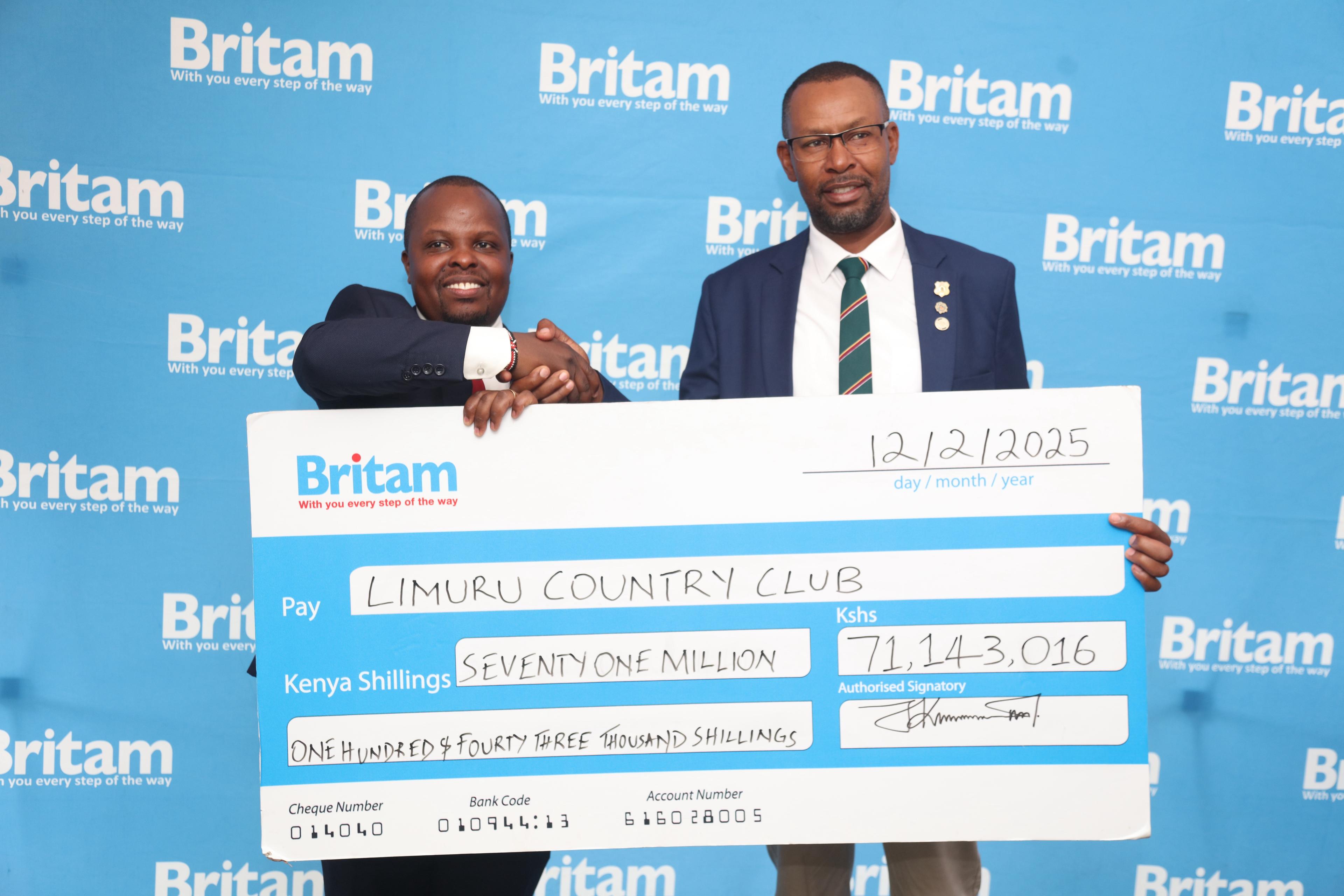 Britam General Insurance Pays KES 71 million Fire Claim to Limuru Country Club