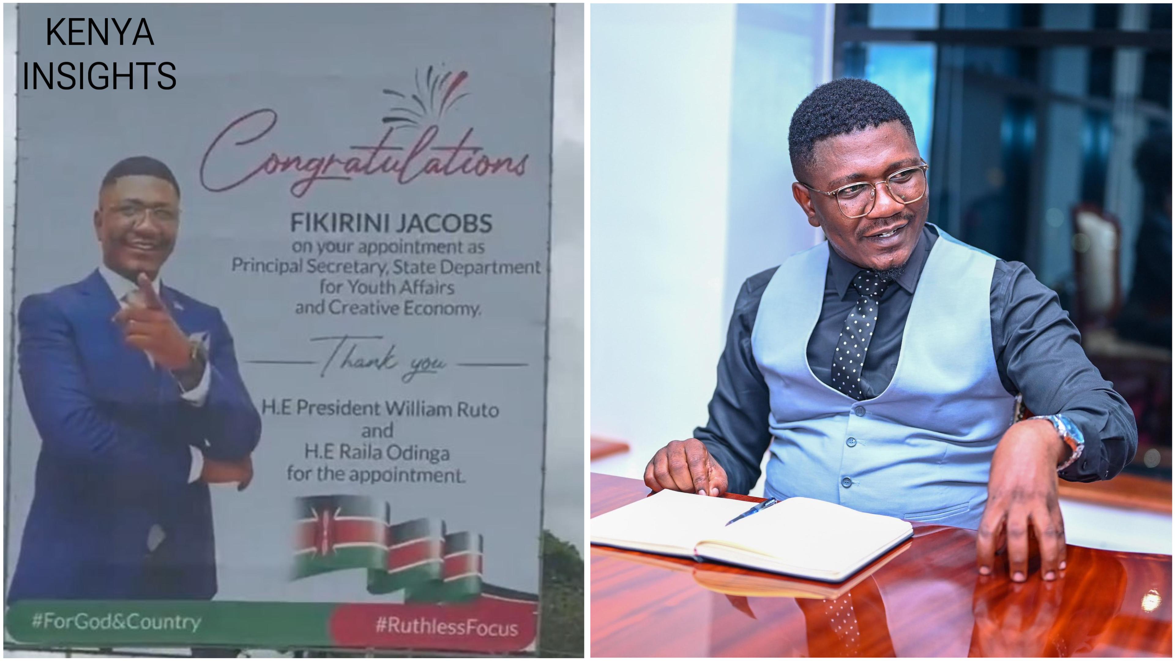 PS Fikirini Jacobs Faces Backlash Over ‘Self-Congratulatory’ Billboard