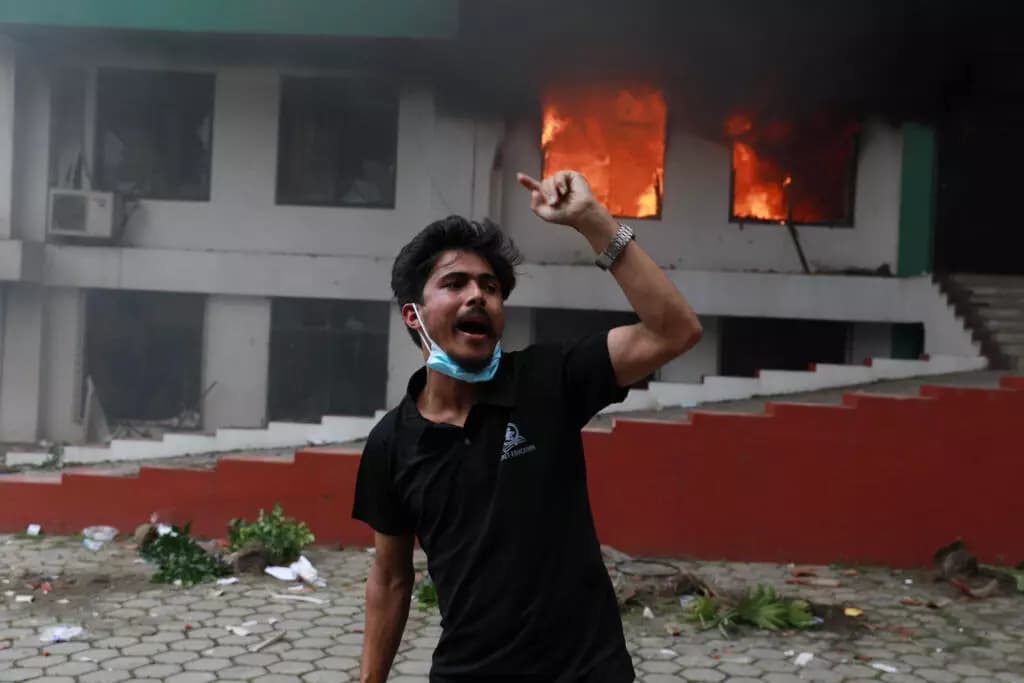 Nepali Gen Z Protesters Burn Down Parliament Building, Prime Minister Forced To Resign Over Corruption