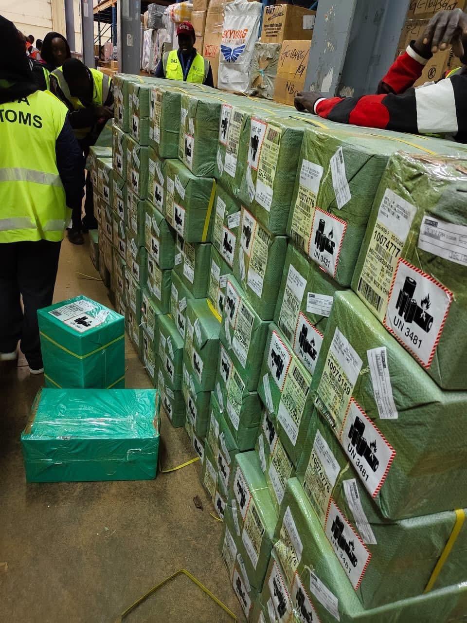 KRA Seizes 21,600 Smuggled Phones Worth Sh16 Million Tax at Eldoret Airport in Major Crackdown