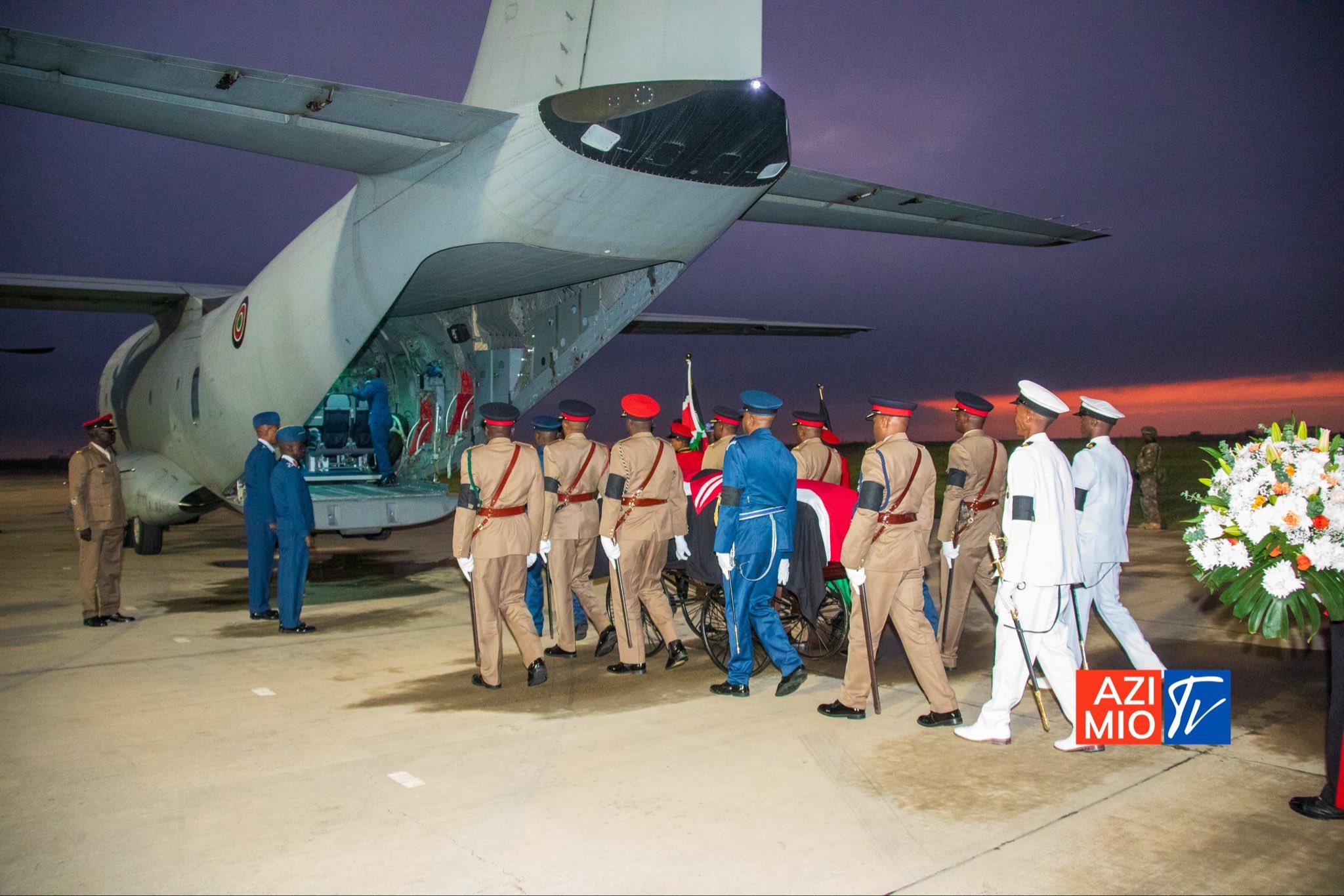 Raila Odinga’s Body Arrives in Kisumu Aboard Military Jet Amid Emotional Scenes