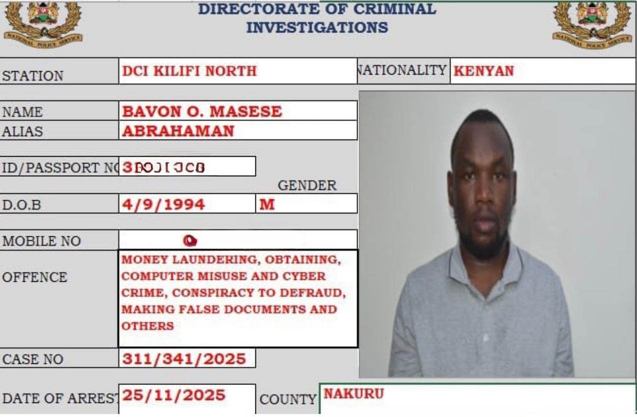 How DCI Busted Notorious Crypto Scammer in Nakuru After Swindling Sh3.9 Million