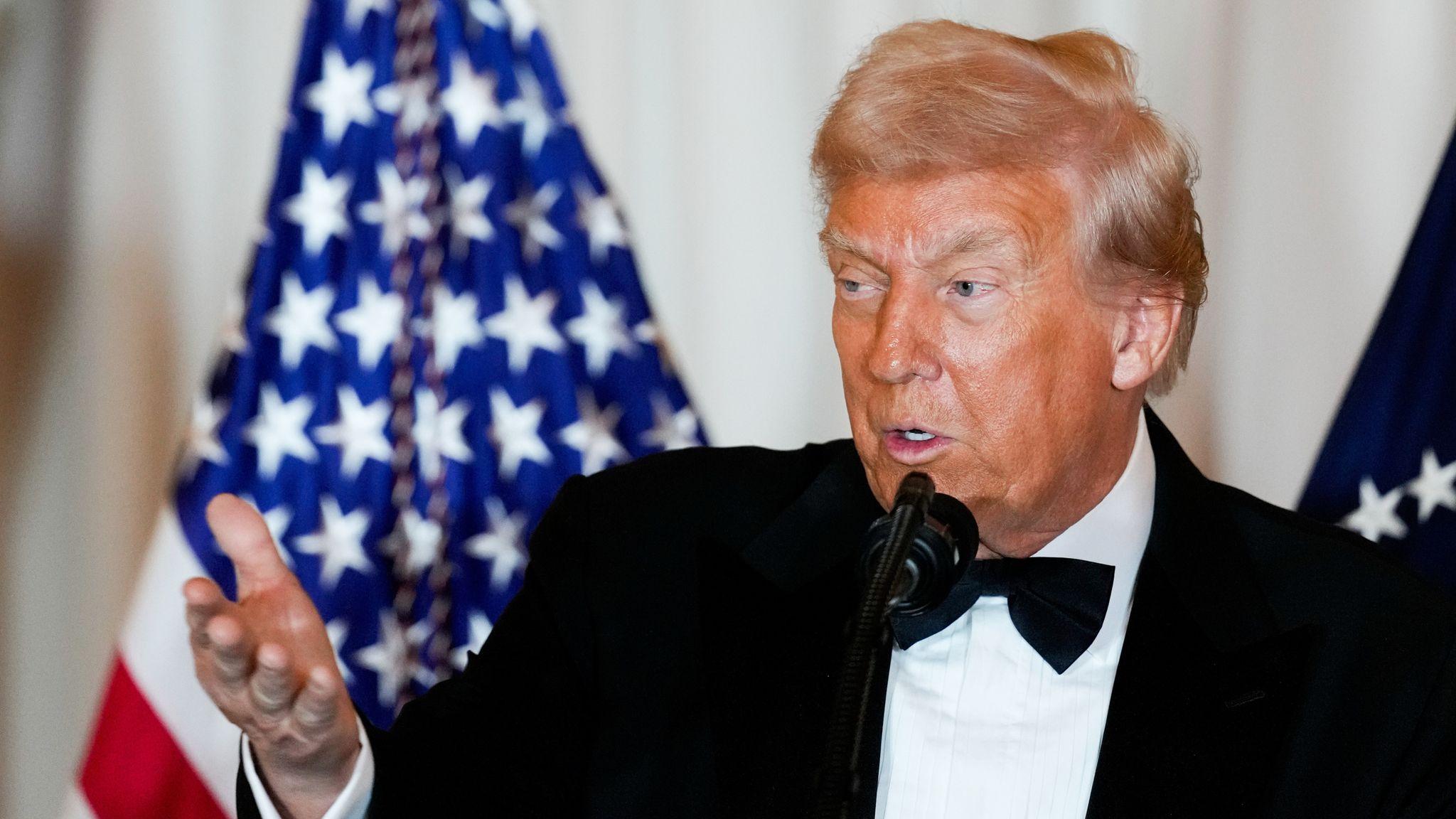 Image: President Donald Trump has been at the centre of several free speech rows. Pic: AP