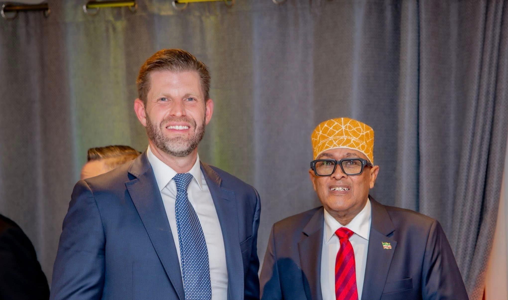 Somaliland President Pitches Business Deals To Trump’s Son Eric