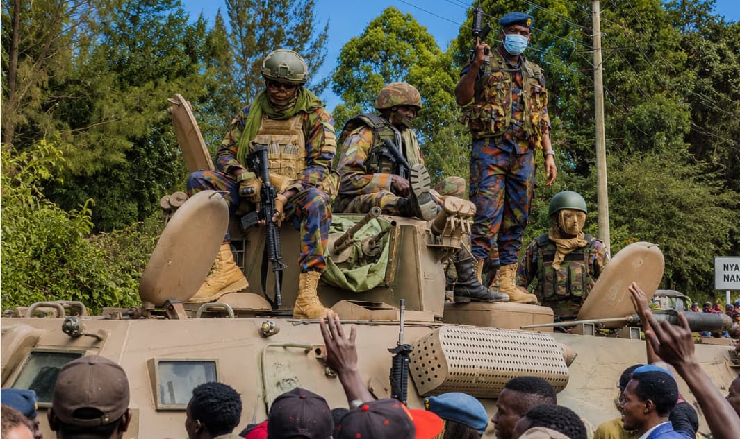 KDF Cordon Off Laikipia Air Base As Hundreds Protest Planned Ebola Facility